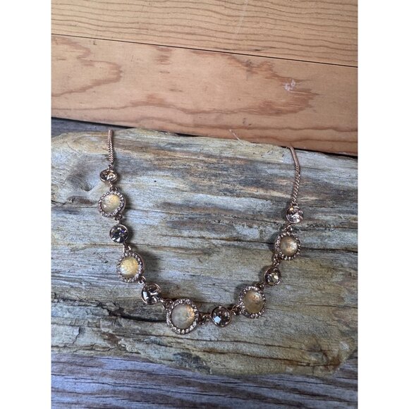 Givenchy Necklace Gold-Tone Necklace With Crystal Accents & Adjustable Chain - Picture 1 of 7